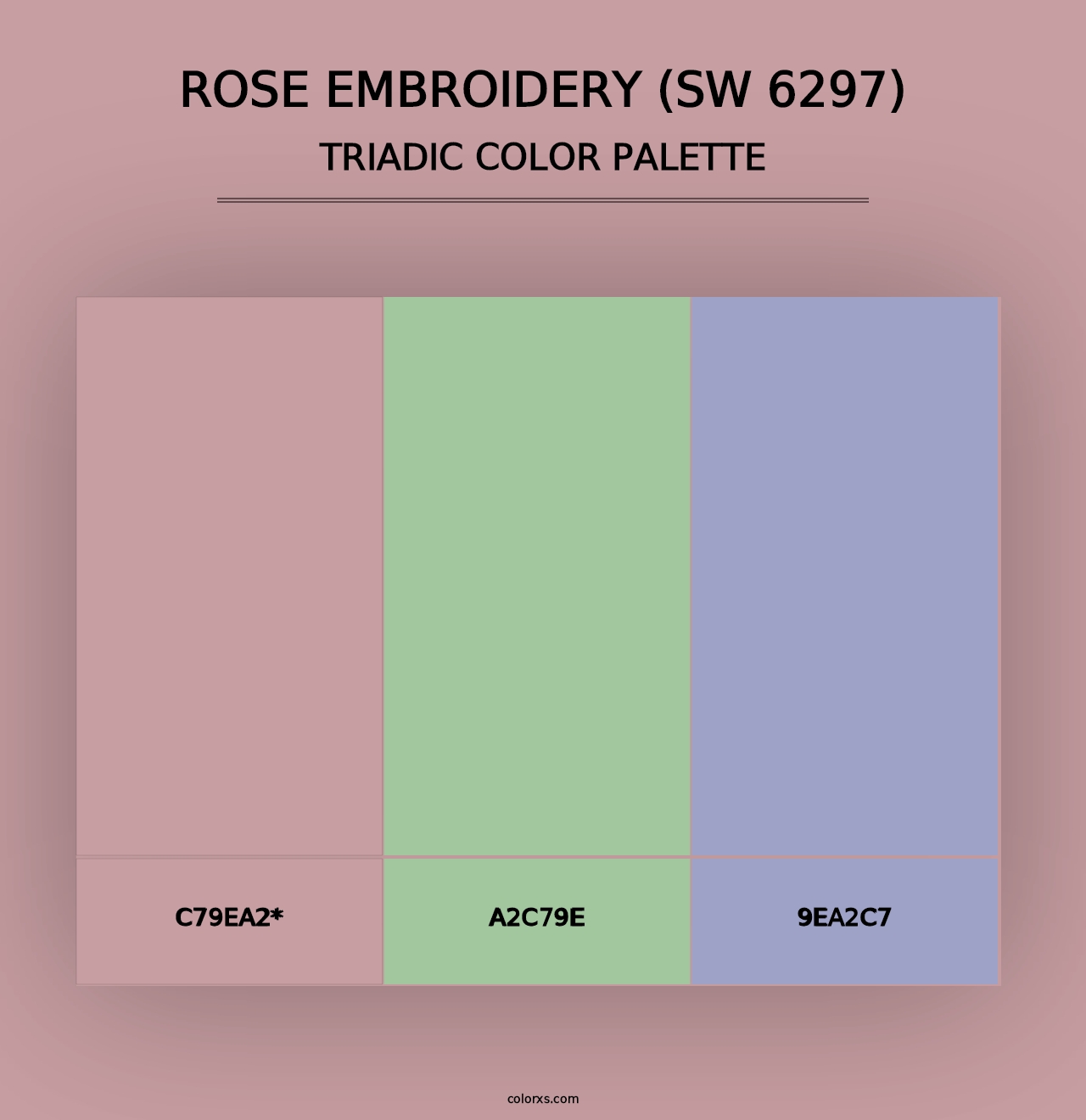 Rose Embroidery (SW 6297) - Triadic Color Palette