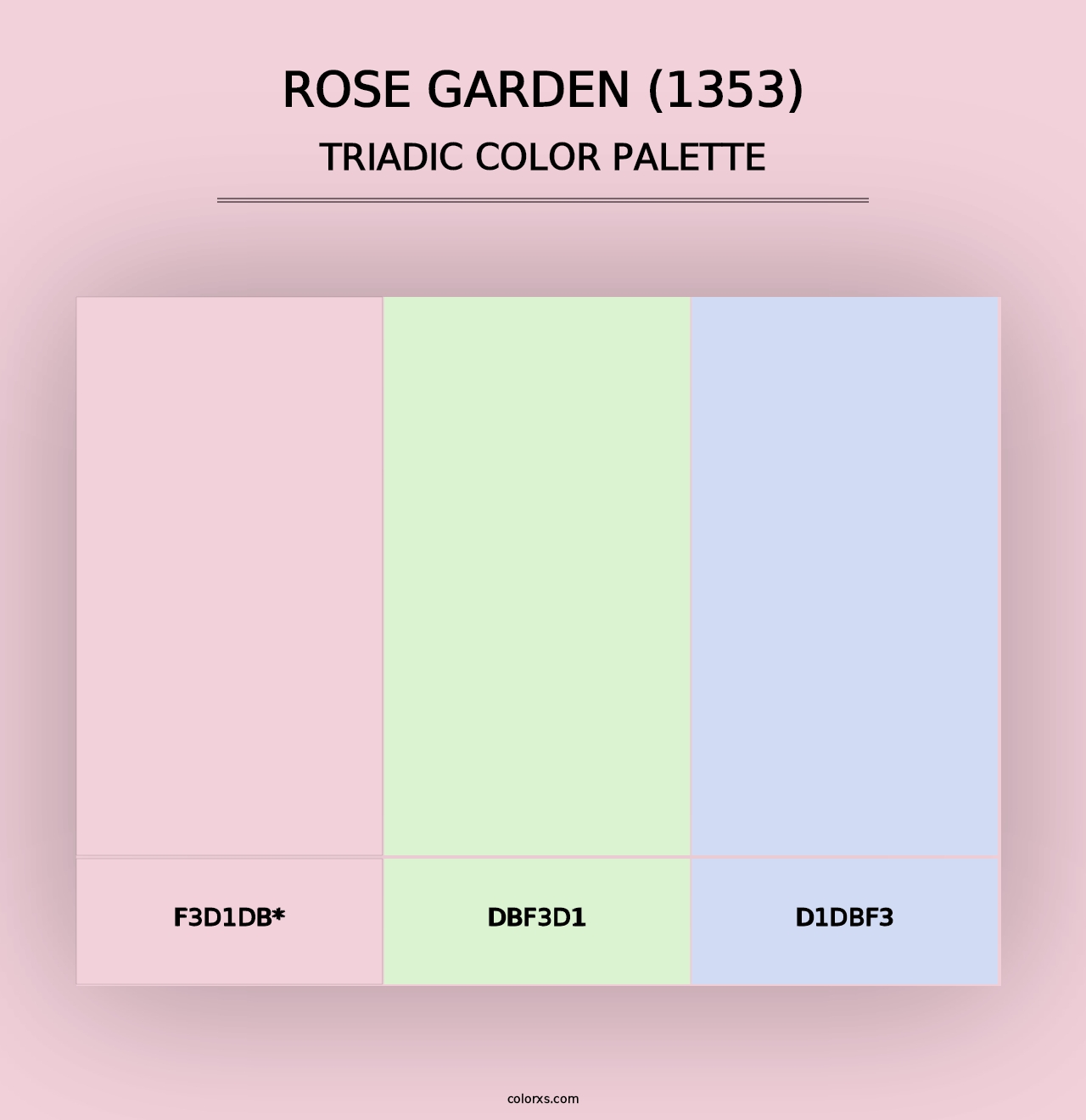 Rose Garden (1353) - Triadic Color Palette