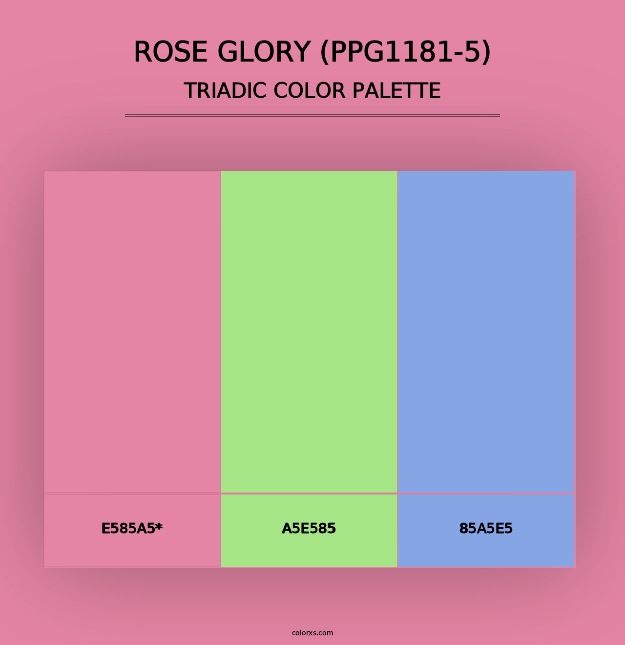 Rose Glory (PPG1181-5) - Triadic Color Palette