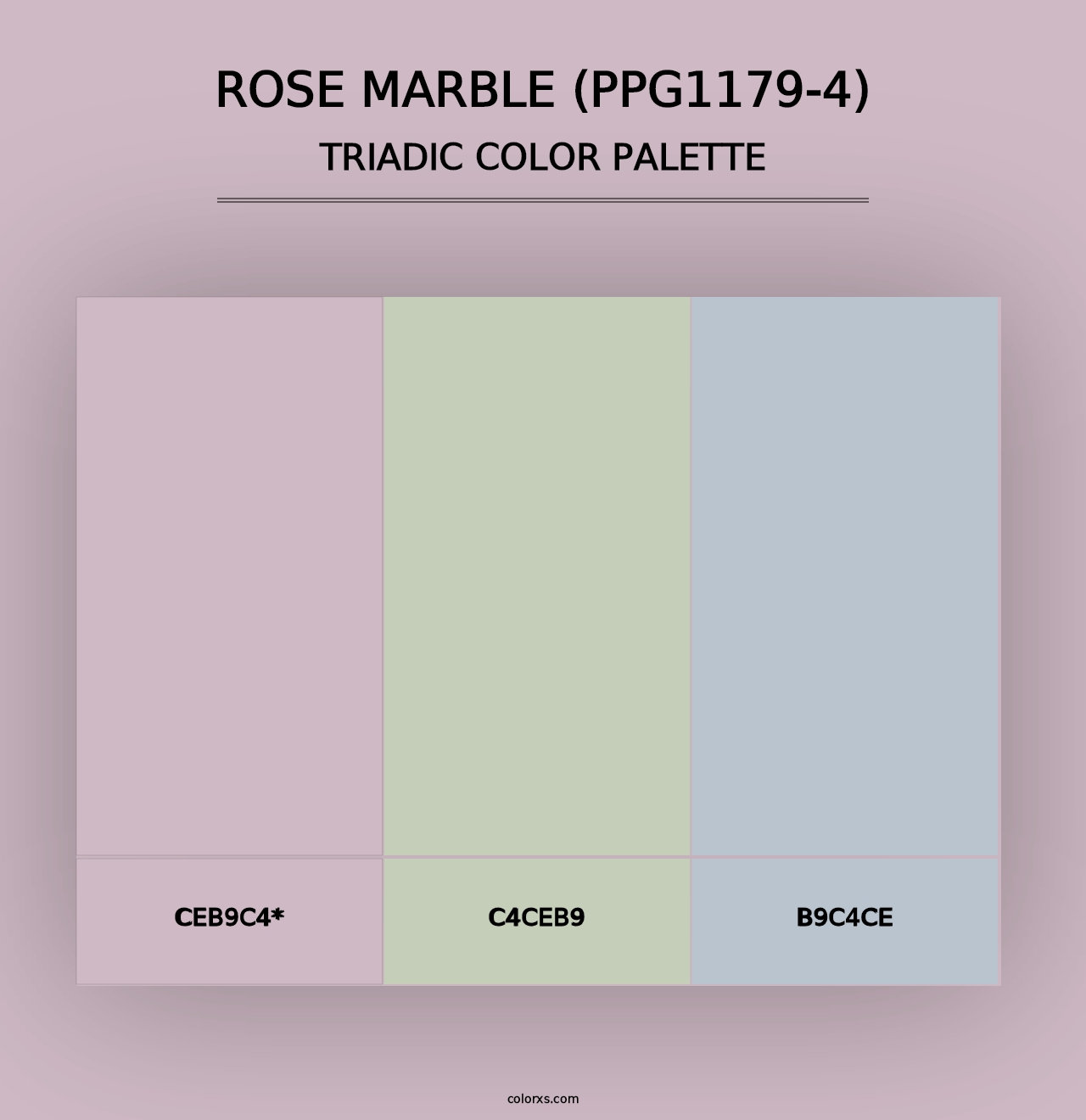 Rose Marble (PPG1179-4) - Triadic Color Palette