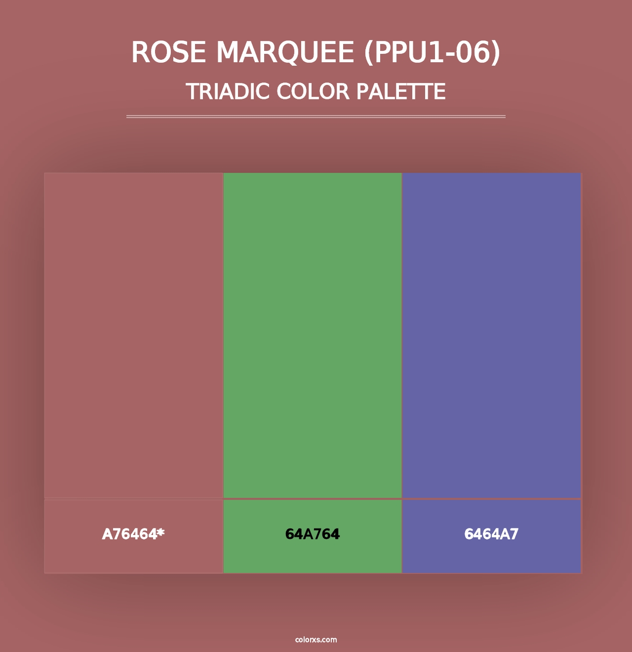 Rose Marquee (PPU1-06) - Triadic Color Palette