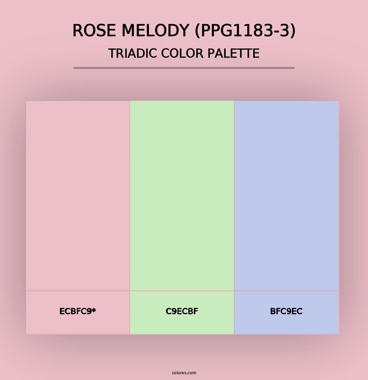 Rose Melody (PPG1183-3) - Triadic Color Palette