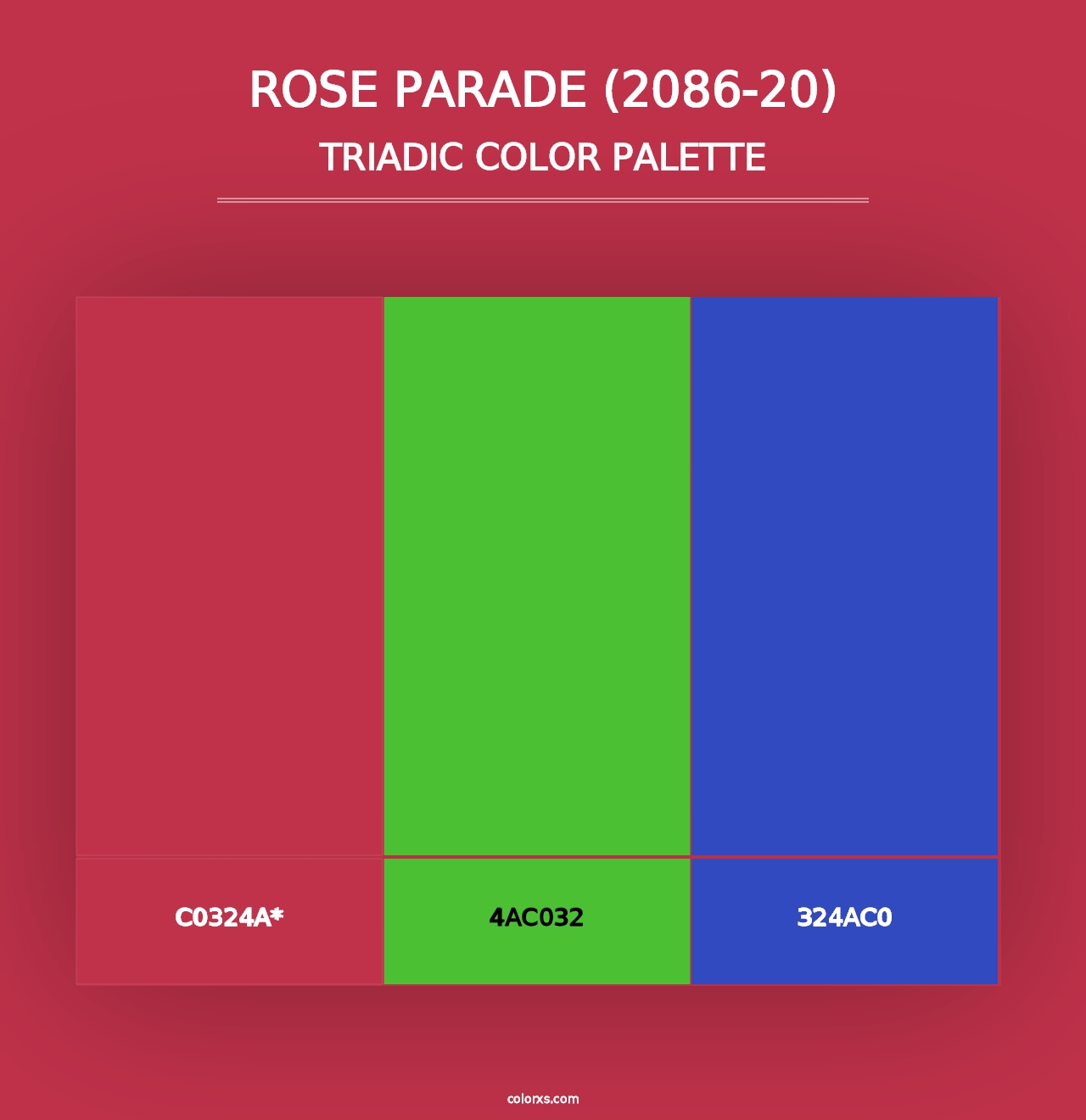 Rose Parade (2086-20) - Triadic Color Palette