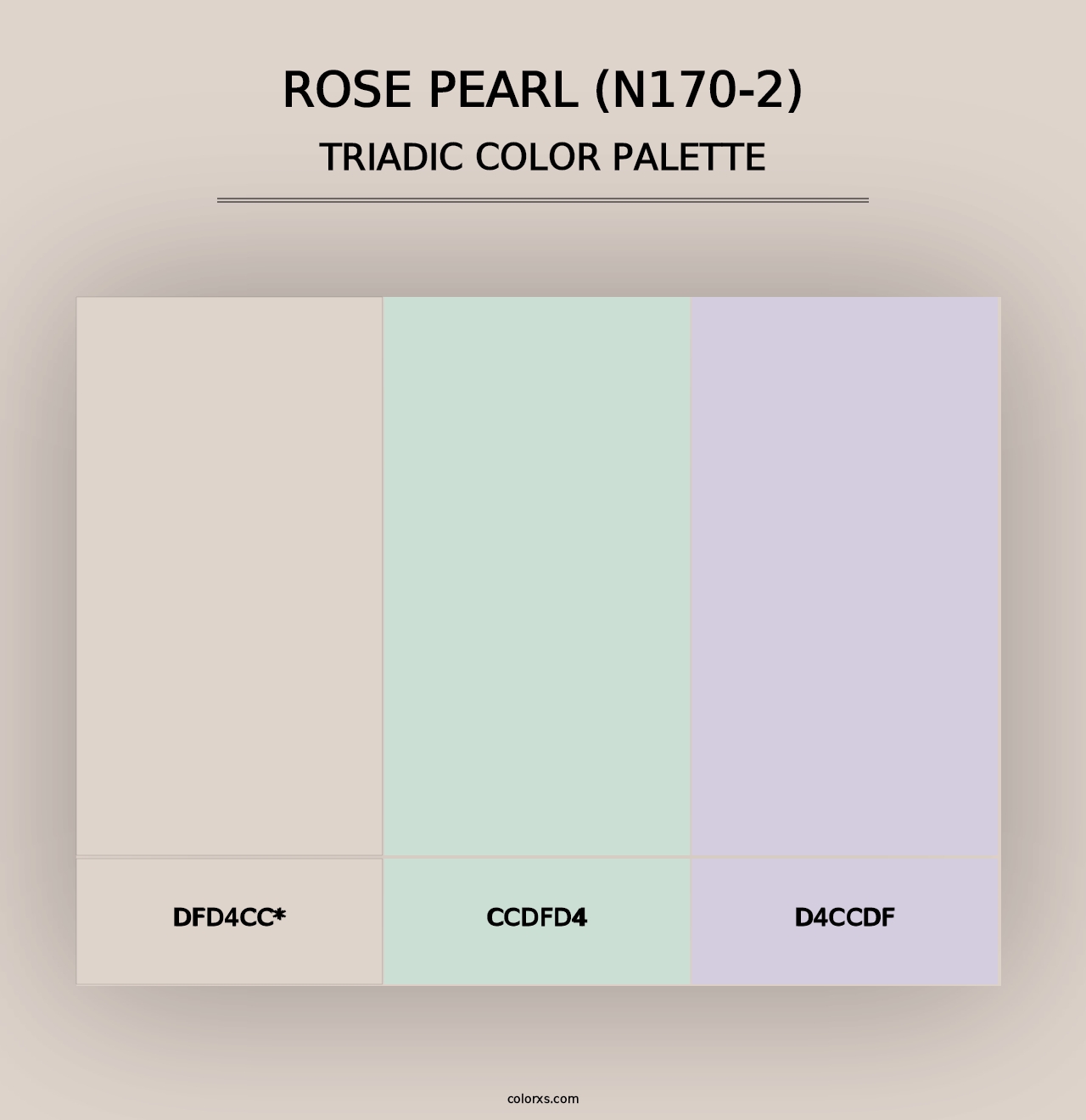 Rose Pearl (N170-2) - Triadic Color Palette