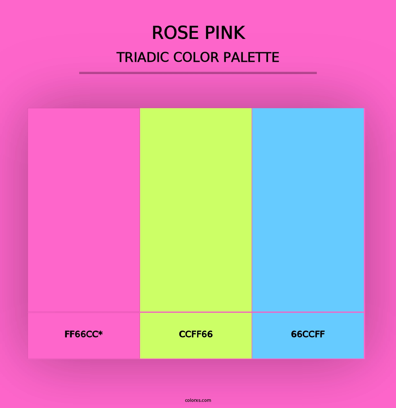 Rose Pink - Triadic Color Palette