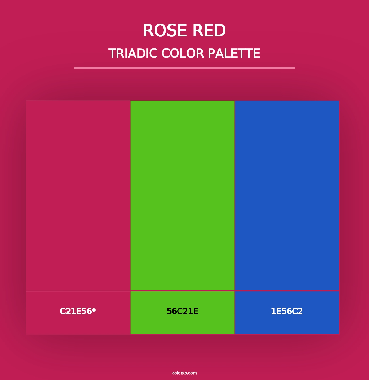 Rose Red - Triadic Color Palette