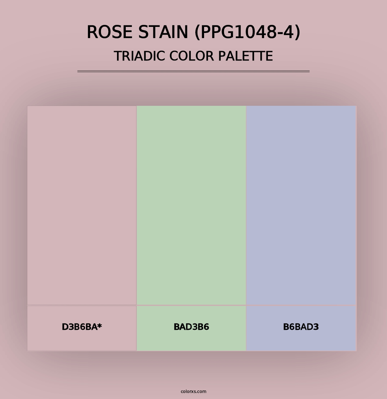 Rose Stain (PPG1048-4) - Triadic Color Palette