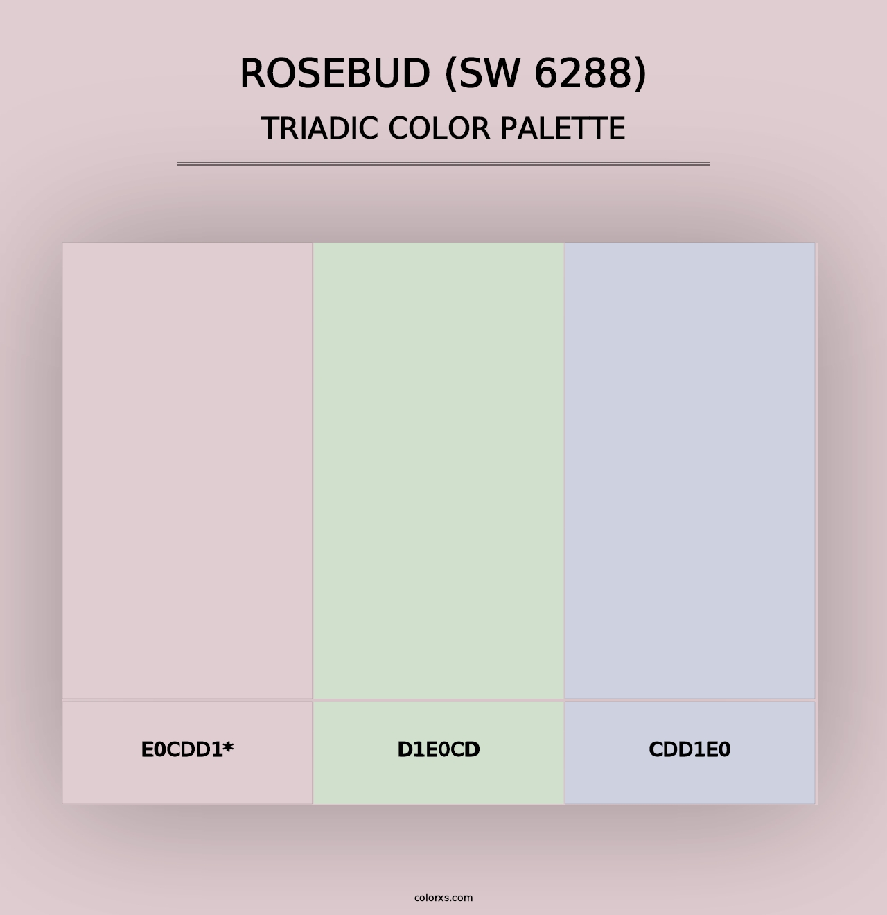 Rosebud (SW 6288) - Triadic Color Palette