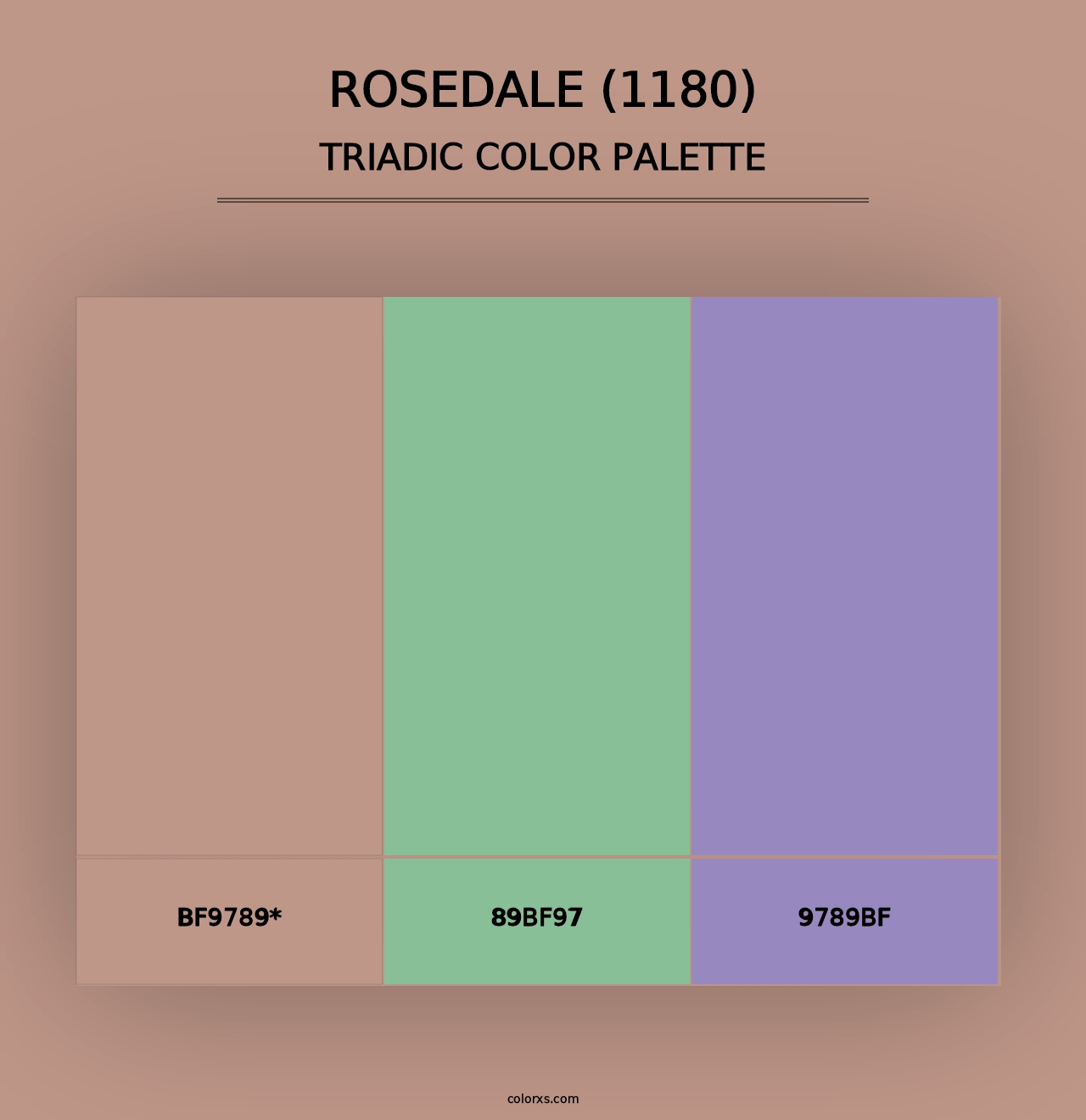 Rosedale (1180) - Triadic Color Palette