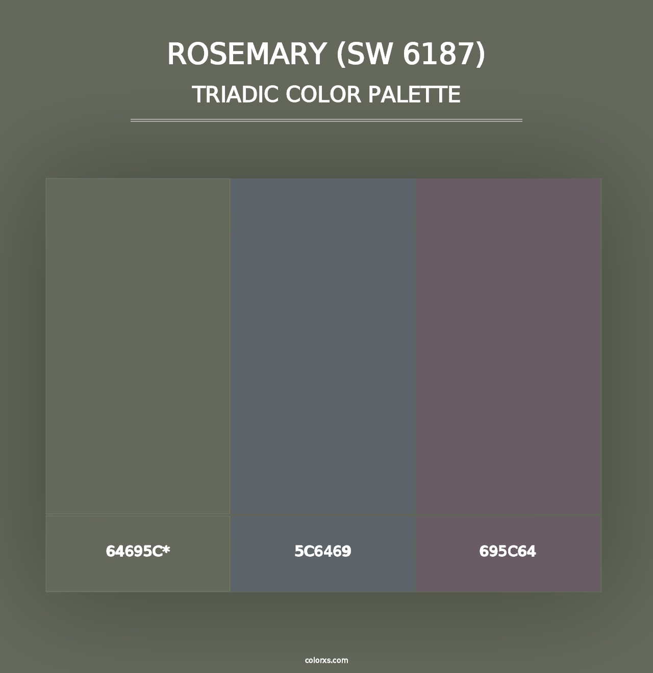 Rosemary (SW 6187) - Triadic Color Palette