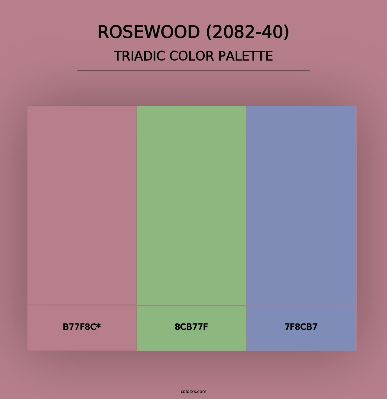 Rosewood (2082-40) - Triadic Color Palette