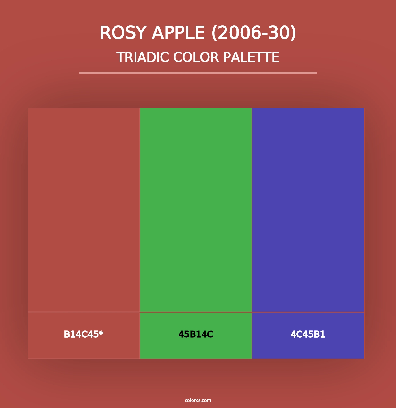 Rosy Apple (2006-30) - Triadic Color Palette