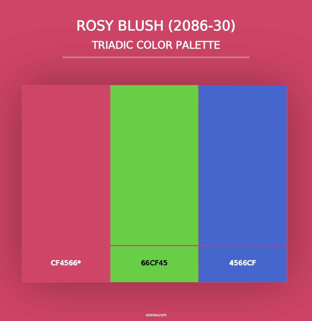 Rosy Blush (2086-30) - Triadic Color Palette