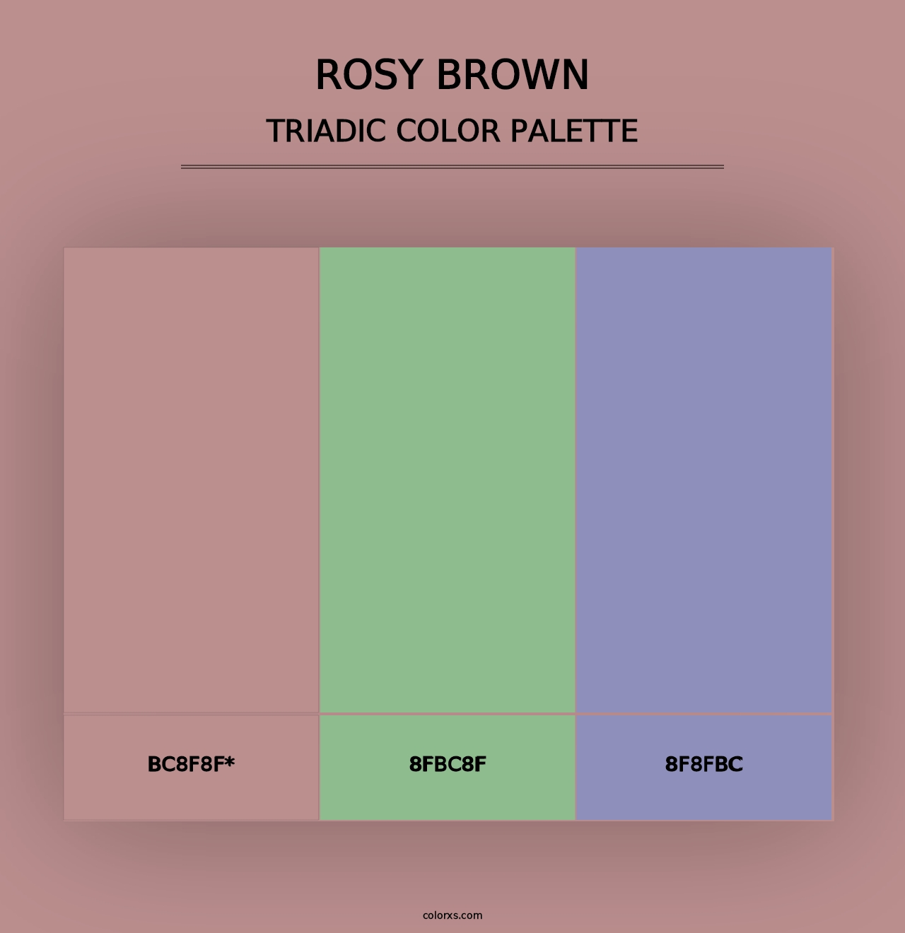 Rosy Brown - Triadic Color Palette