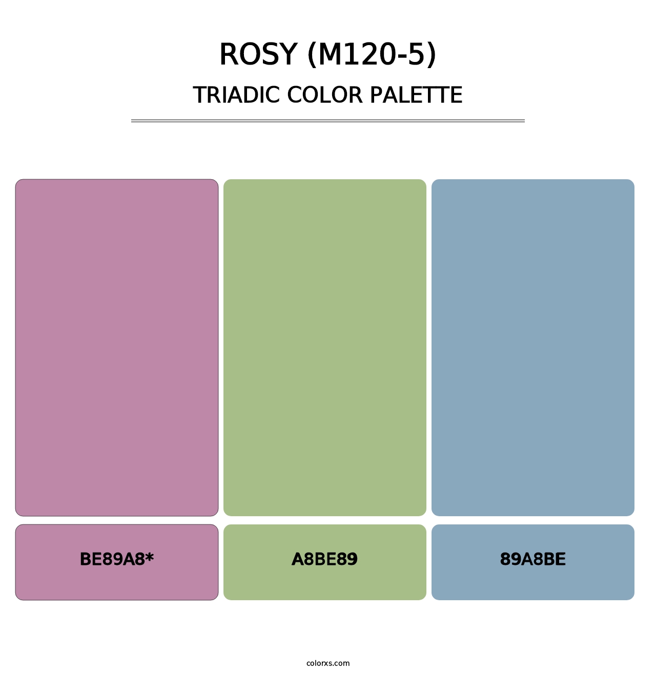 Rosy (M120-5) - Triadic Color Palette