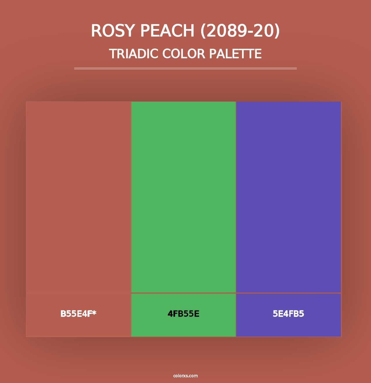 Rosy Peach (2089-20) - Triadic Color Palette