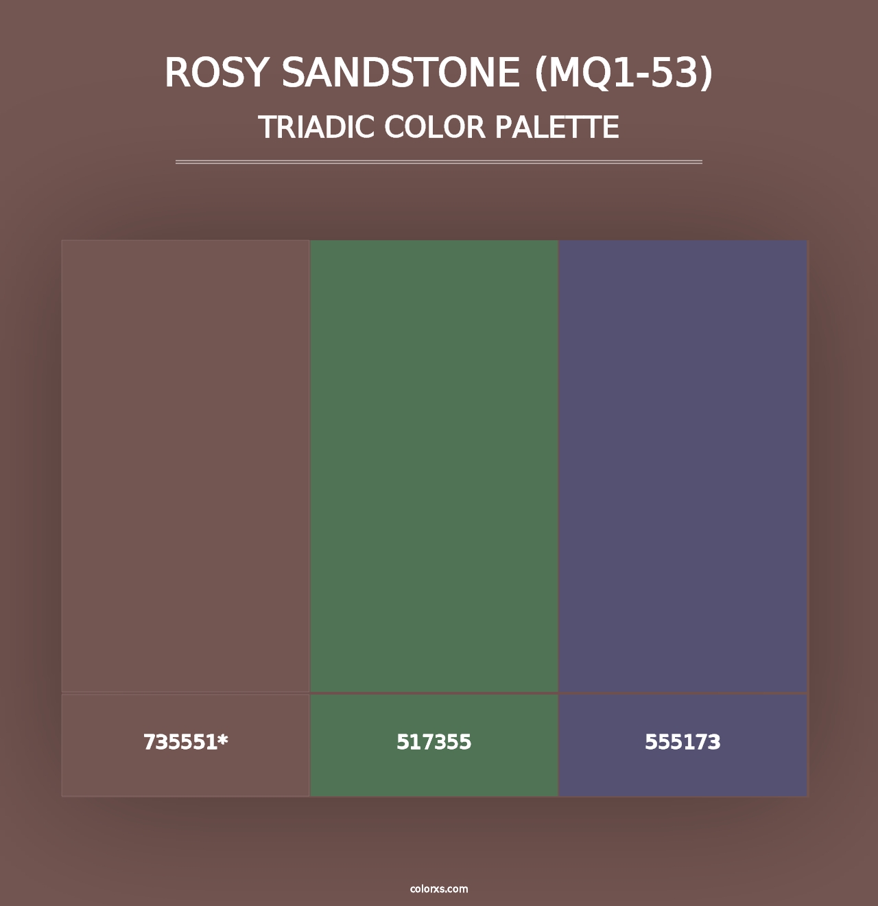 Rosy Sandstone (MQ1-53) - Triadic Color Palette