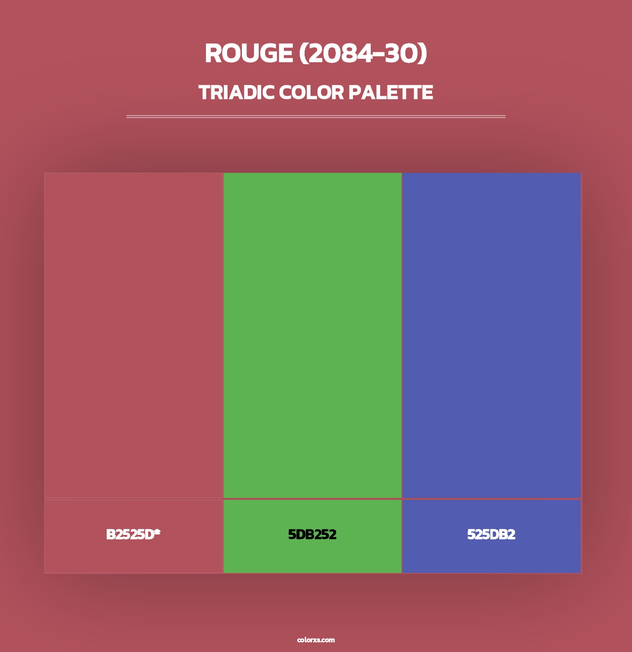 Rouge (2084-30) - Triadic Color Palette