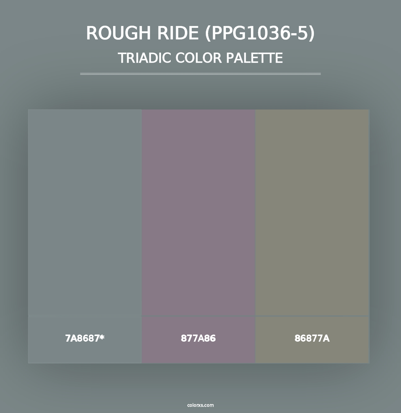 Rough Ride (PPG1036-5) - Triadic Color Palette