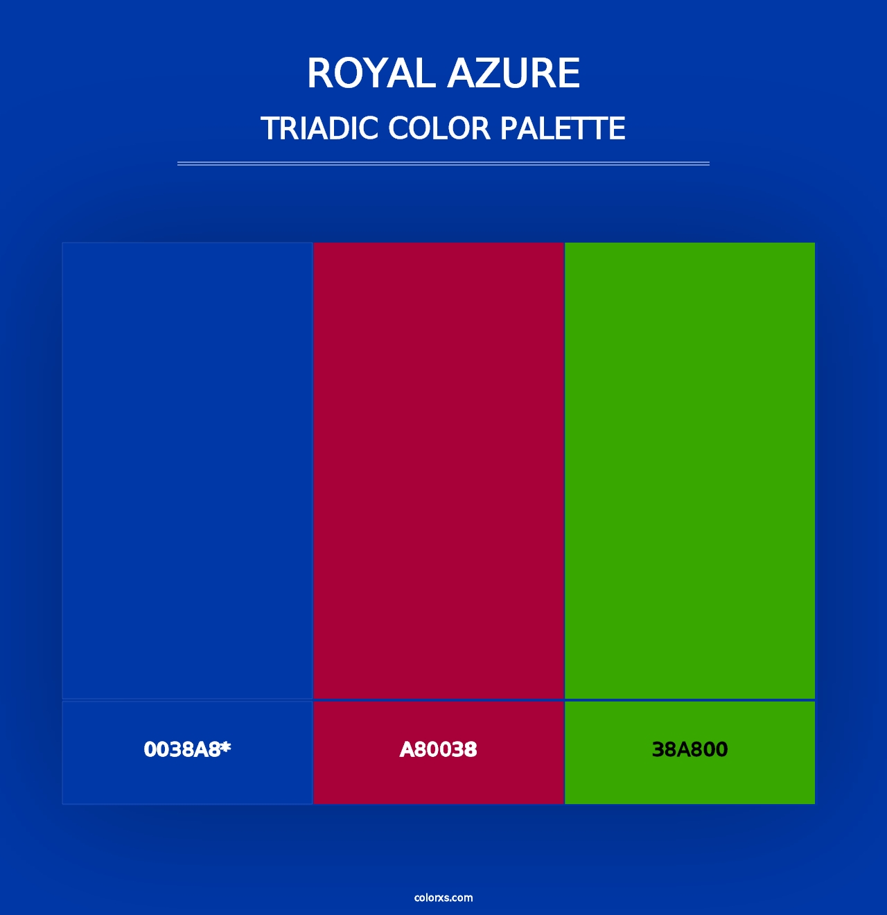 Royal Azure - Triadic Color Palette