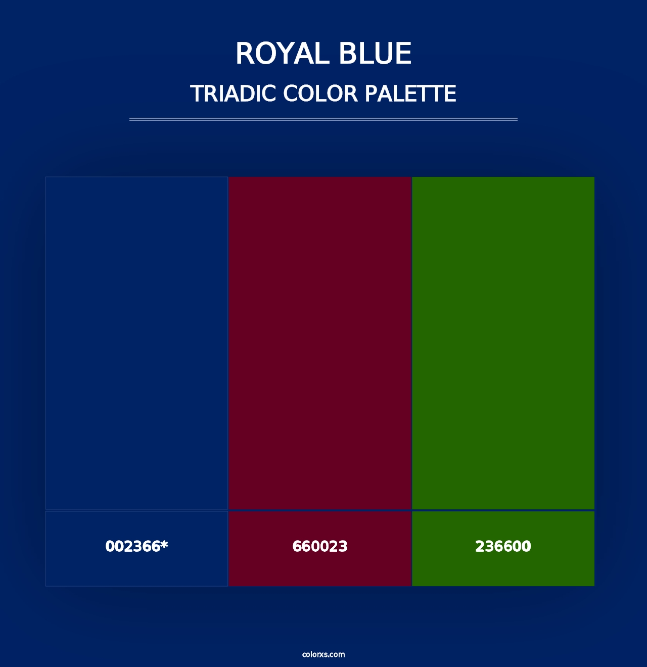 Royal Blue - Triadic Color Palette