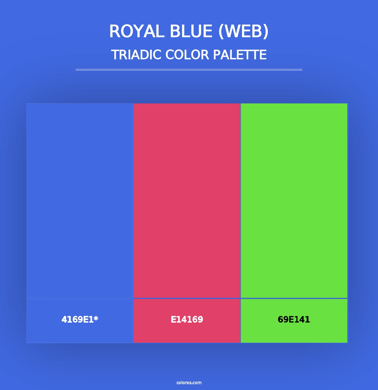 Royal Blue (web) - Triadic Color Palette