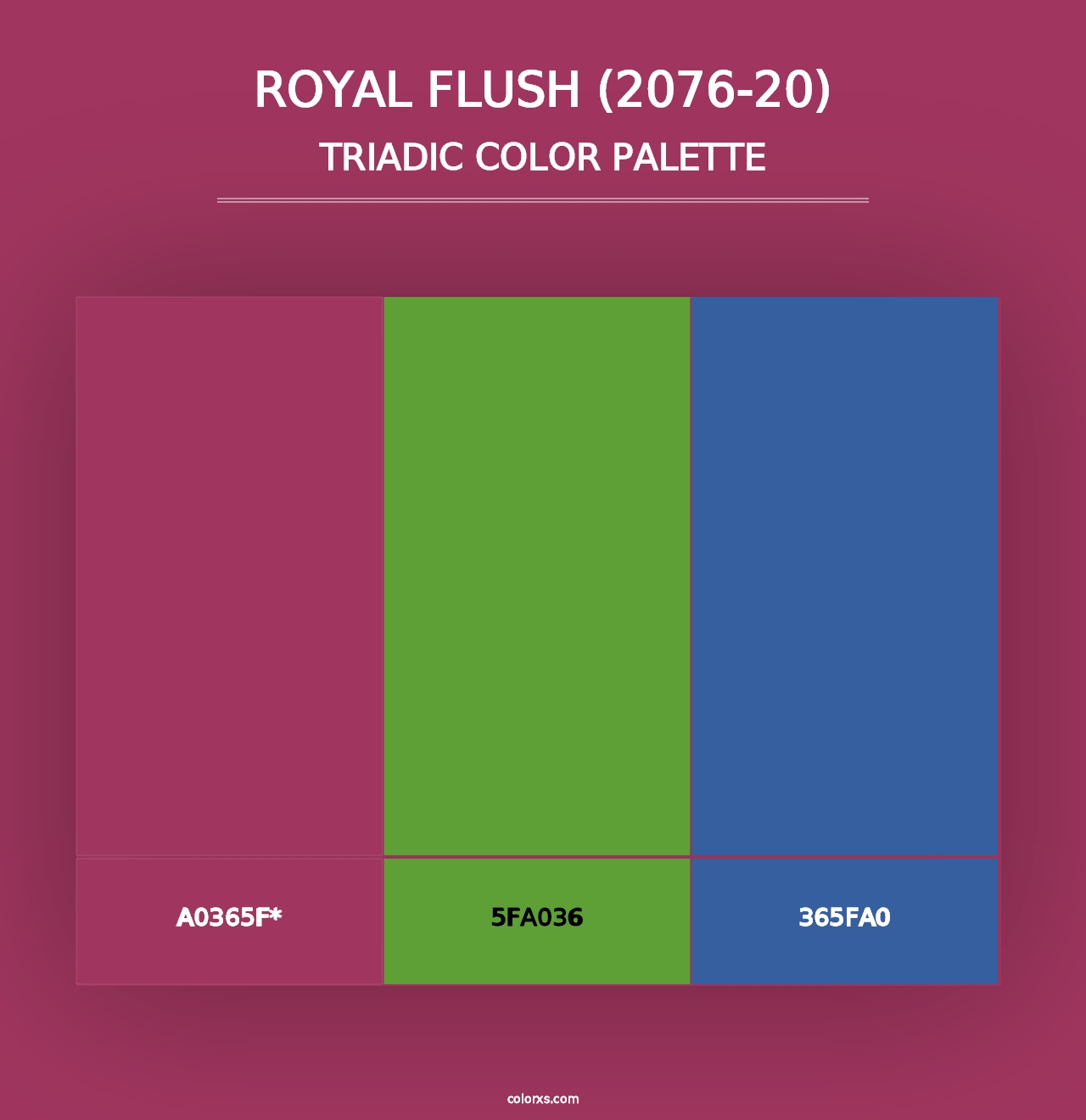 Royal Flush (2076-20) - Triadic Color Palette