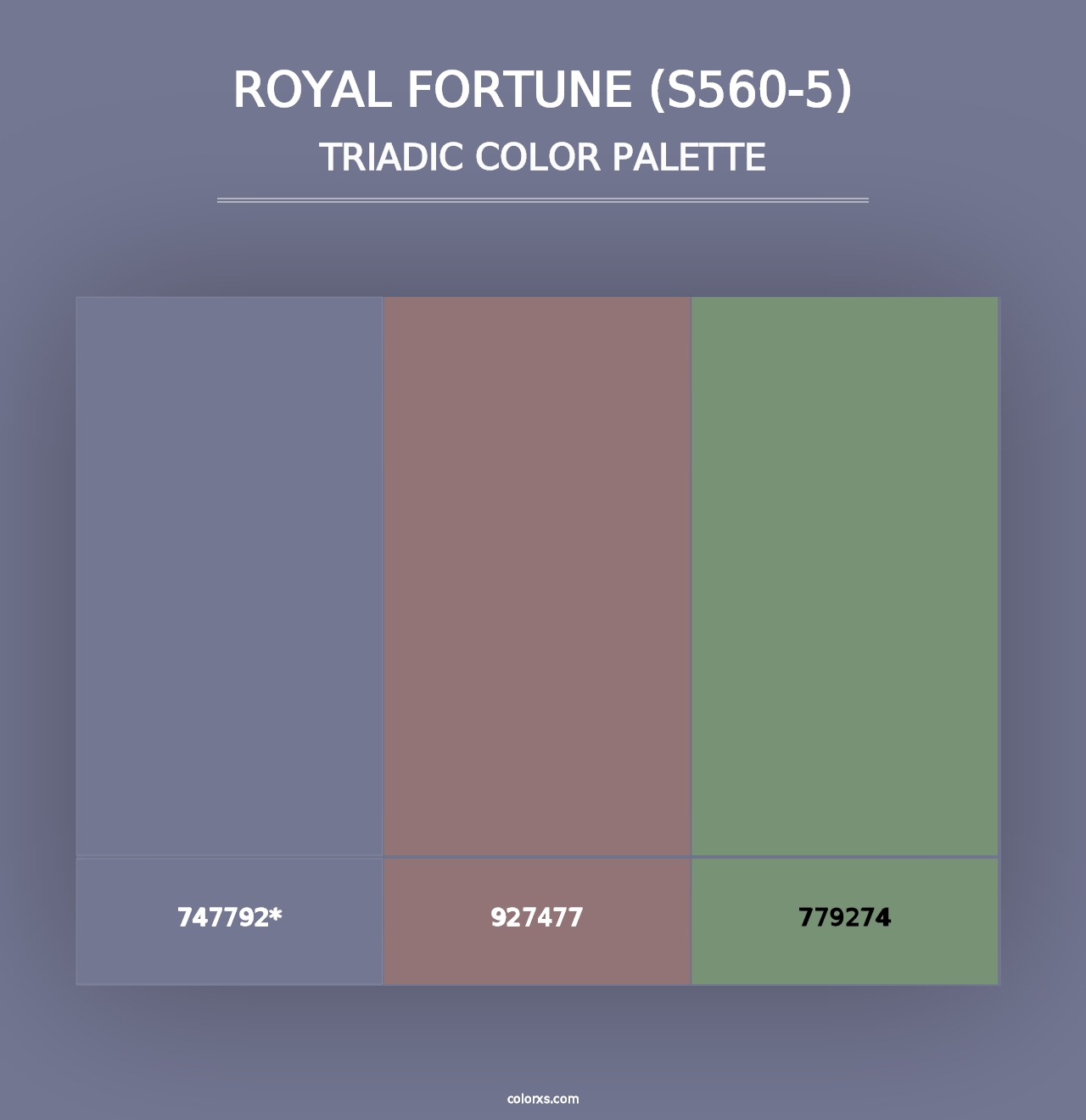 Royal Fortune (S560-5) - Triadic Color Palette