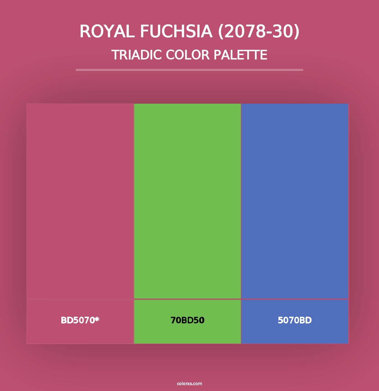 Royal Fuchsia (2078-30) - Triadic Color Palette