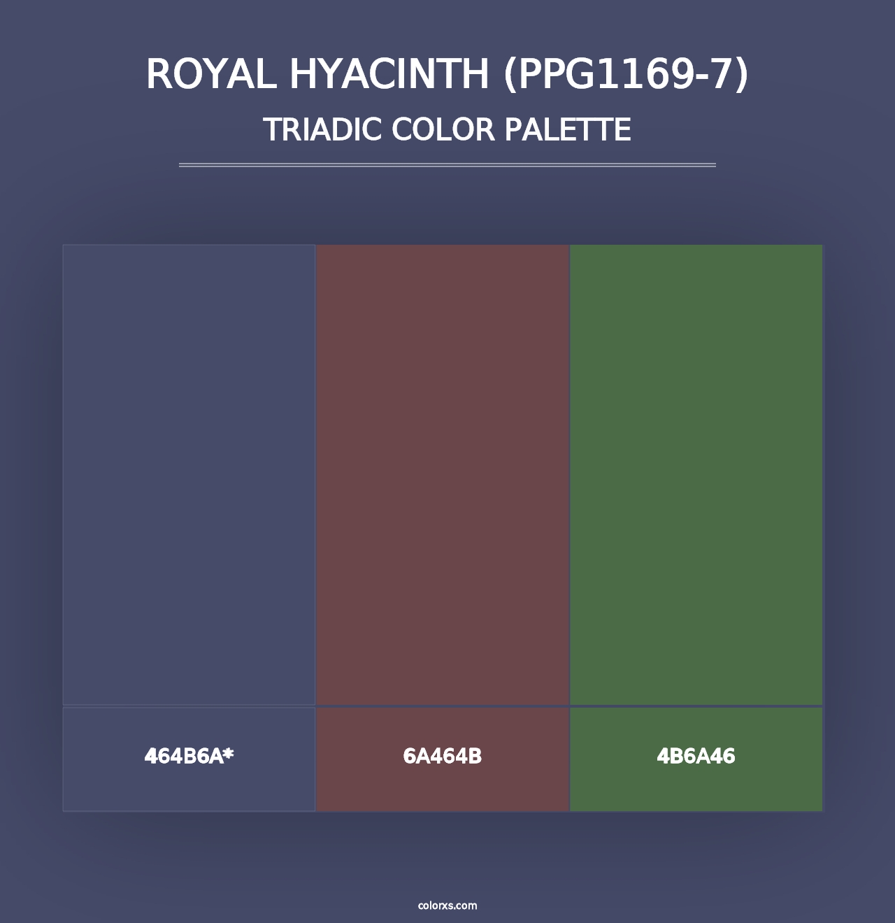 Royal Hyacinth (PPG1169-7) - Triadic Color Palette