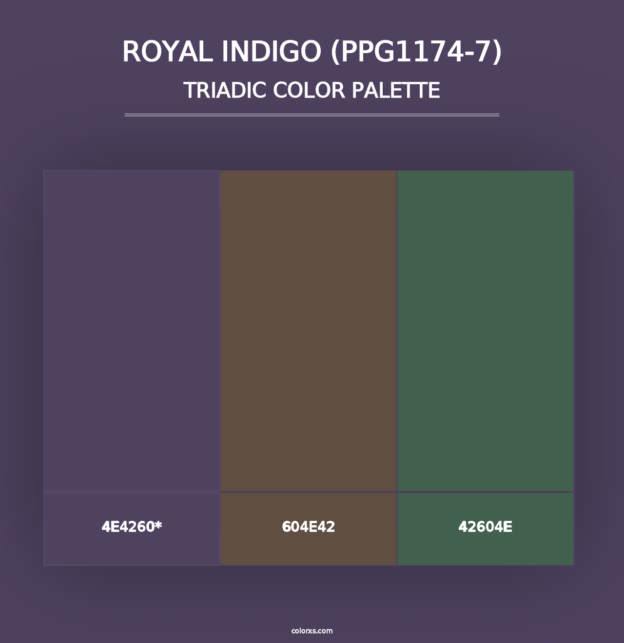 Royal Indigo (PPG1174-7) - Triadic Color Palette