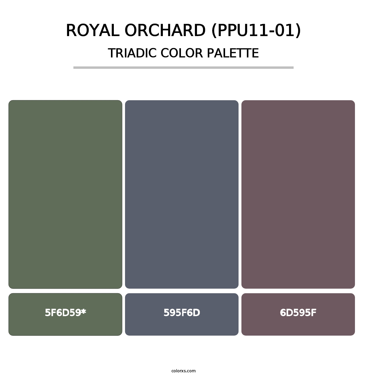 Royal Orchard (PPU11-01) - Triadic Color Palette