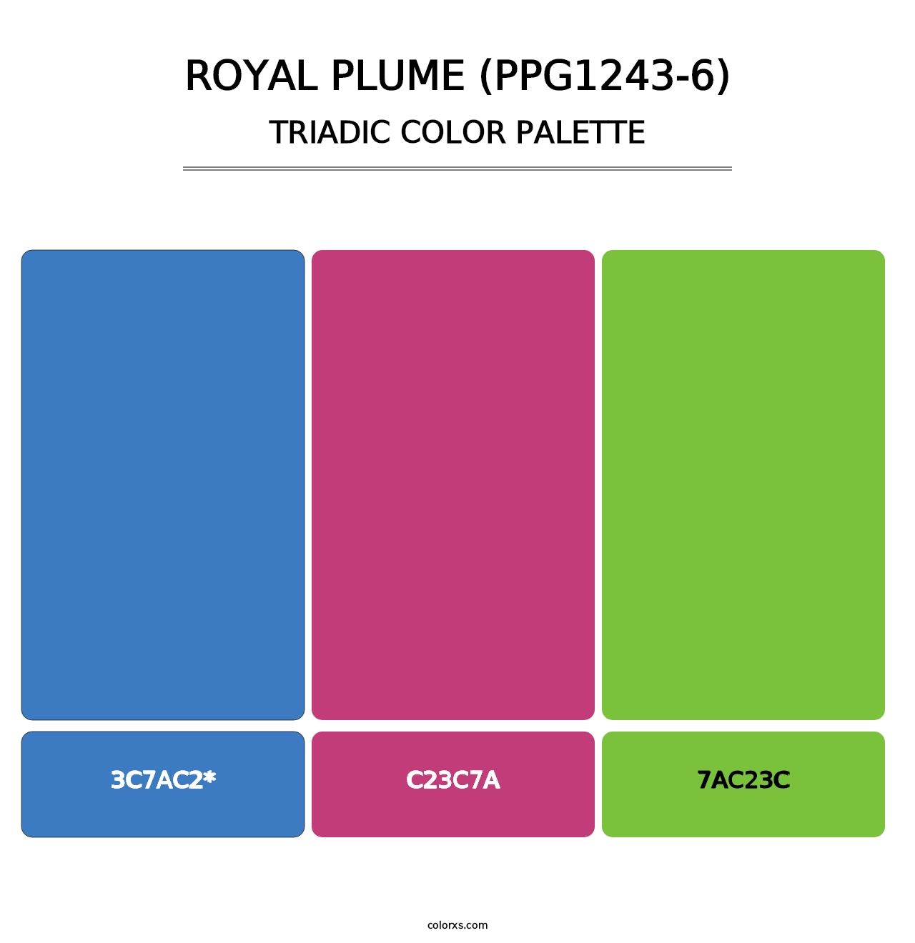 Royal Plume (PPG1243-6) - Triadic Color Palette