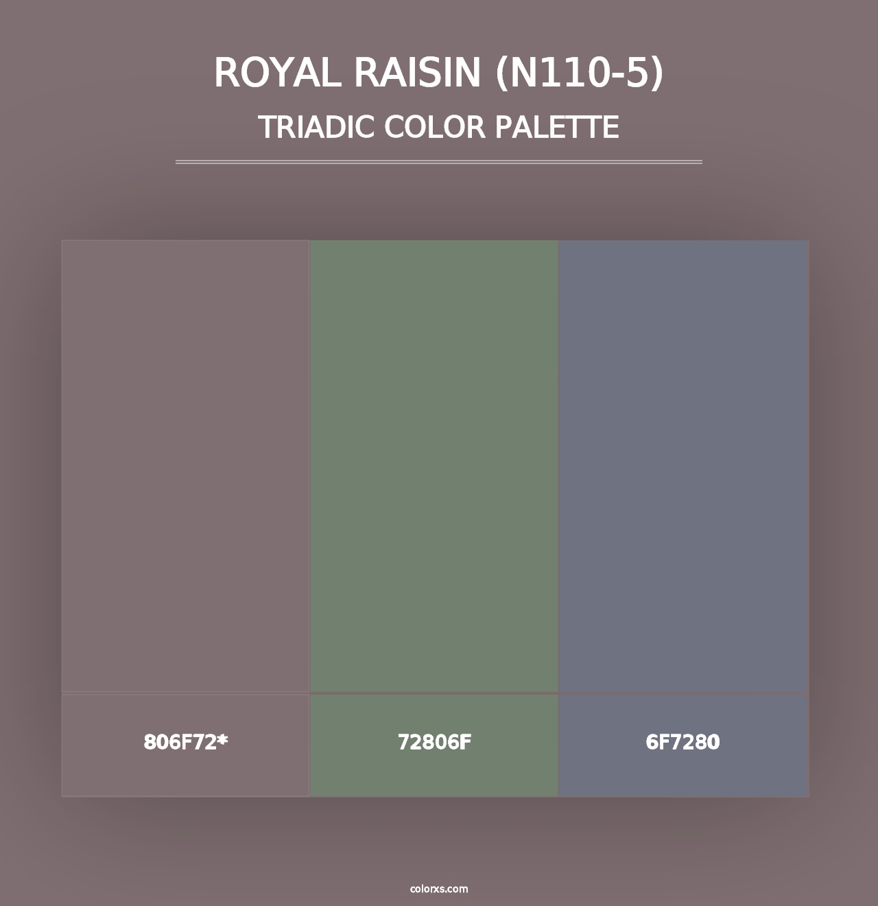 Royal Raisin (N110-5) - Triadic Color Palette