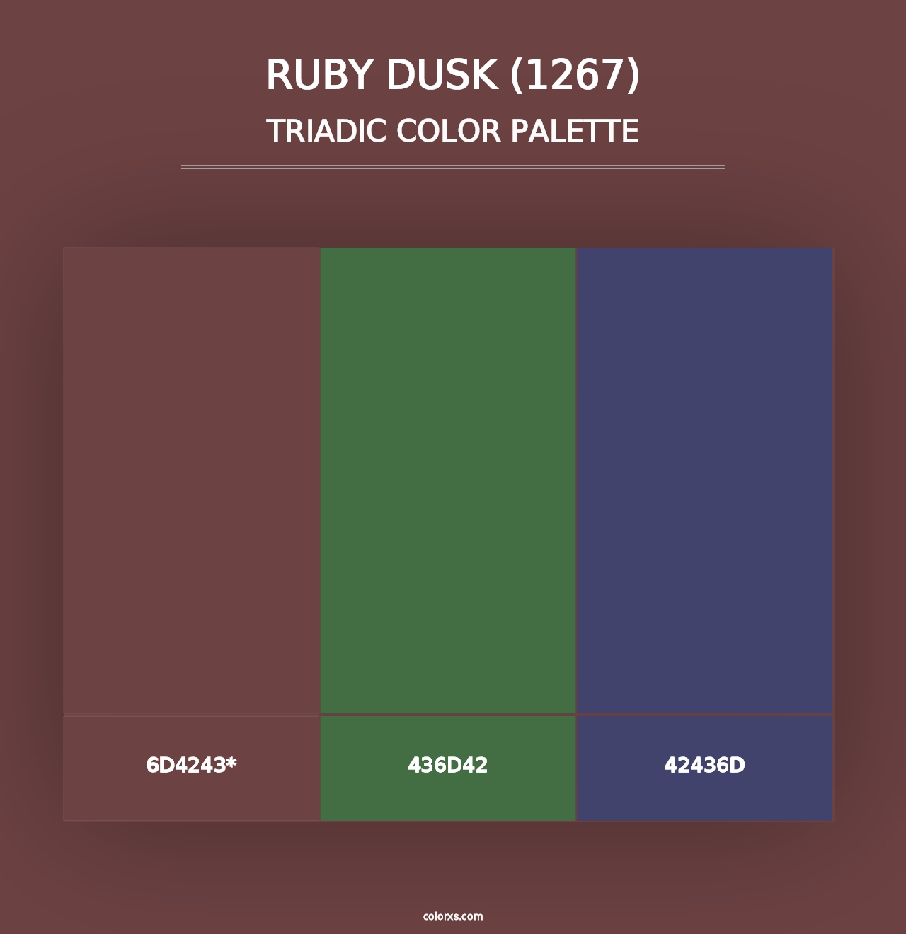 Ruby Dusk (1267) - Triadic Color Palette