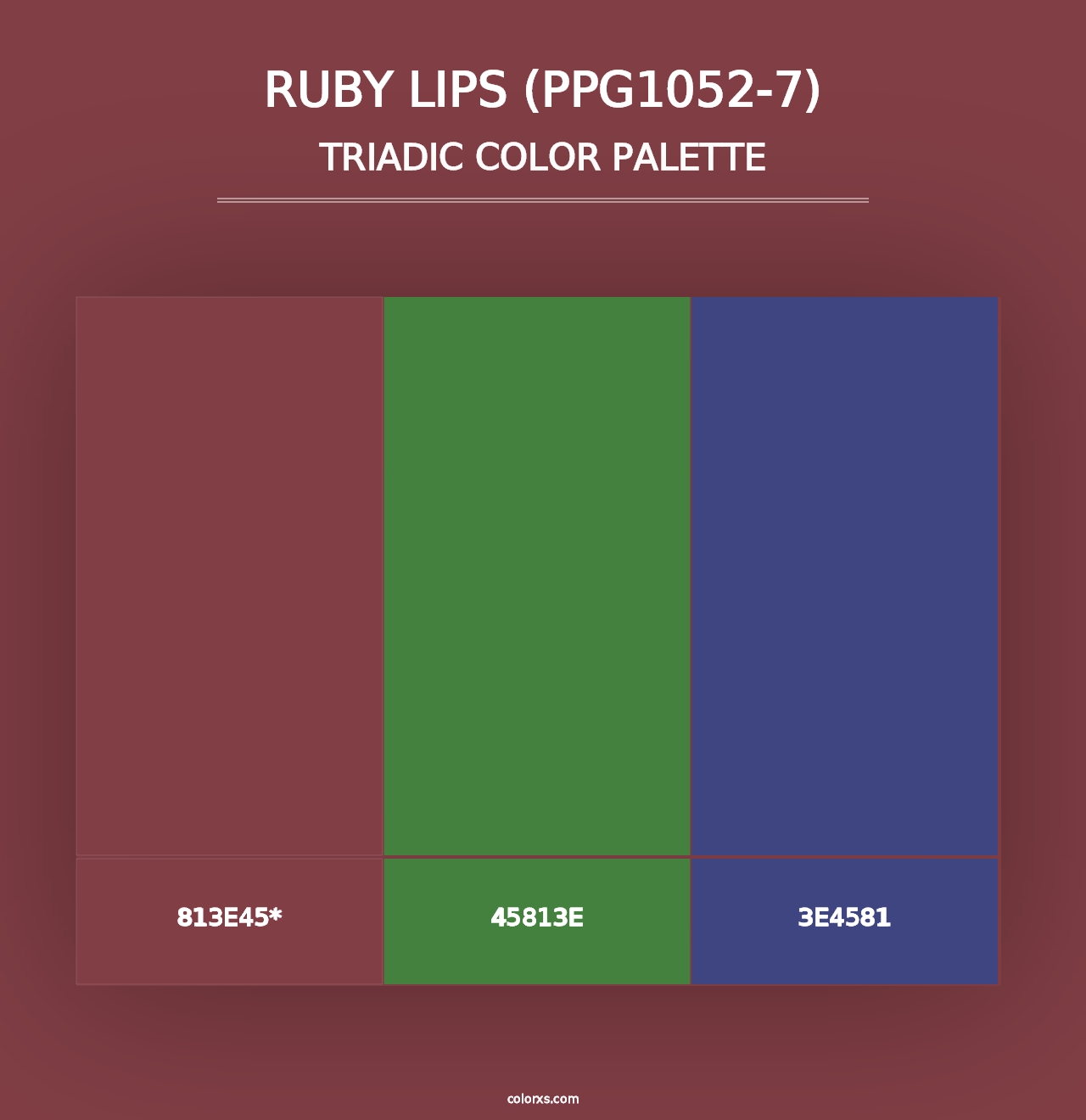 Ruby Lips (PPG1052-7) - Triadic Color Palette