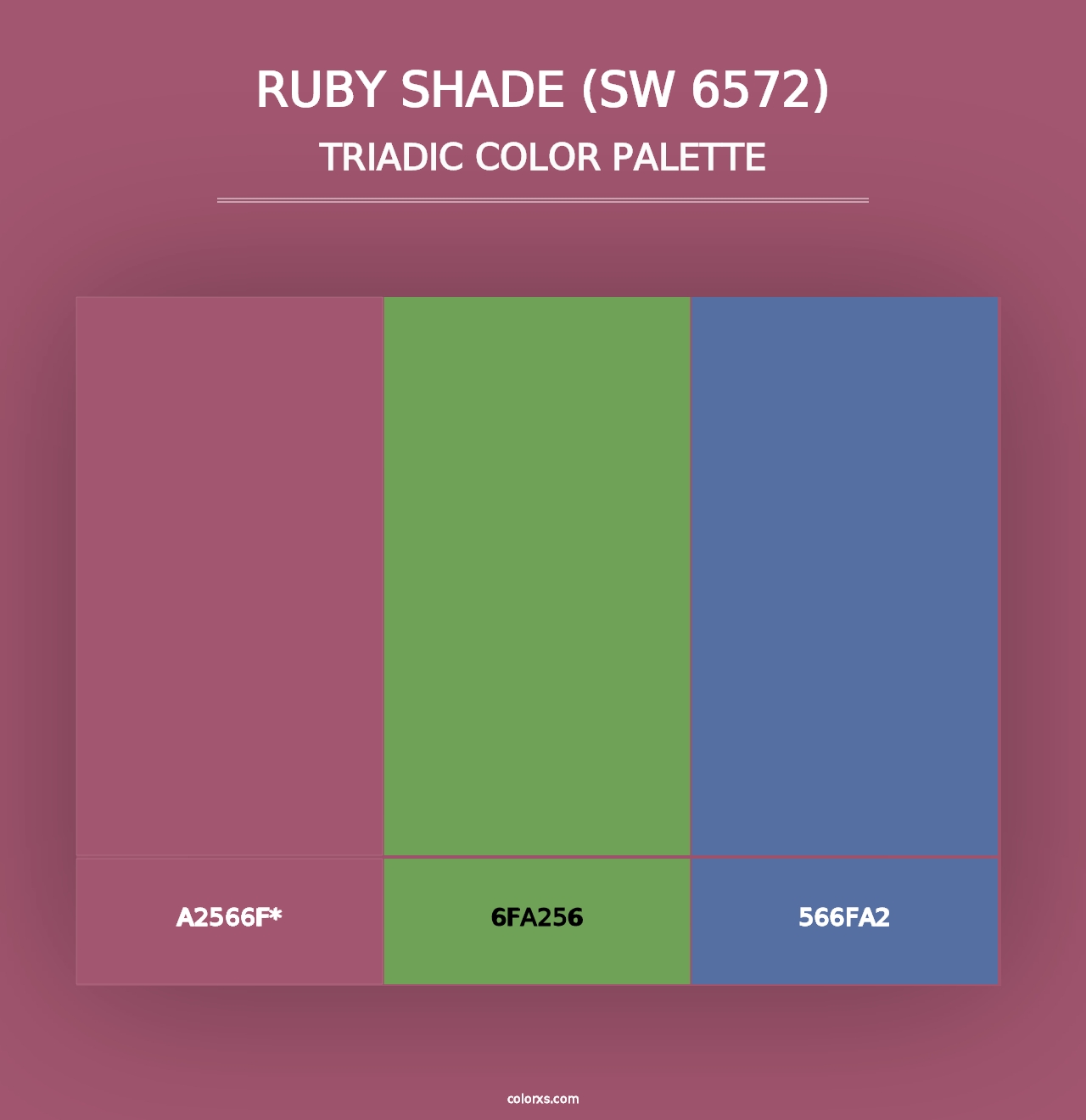 Ruby Shade (SW 6572) - Triadic Color Palette