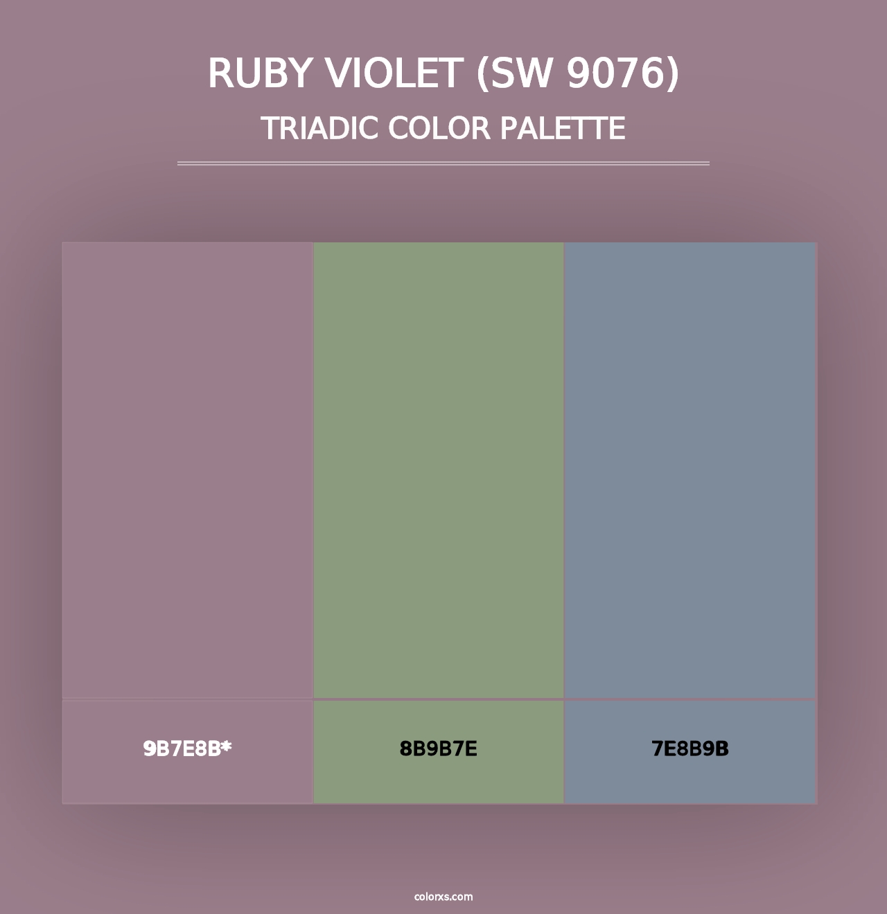 Ruby Violet (SW 9076) - Triadic Color Palette