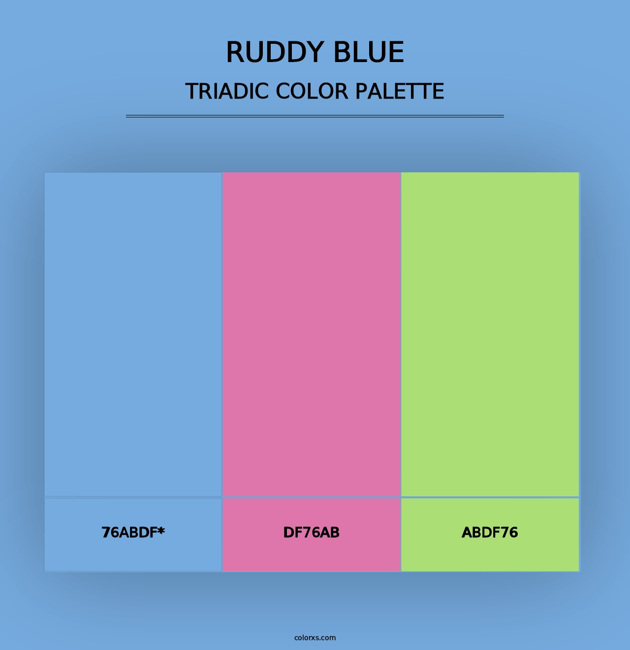 Ruddy Blue - Triadic Color Palette