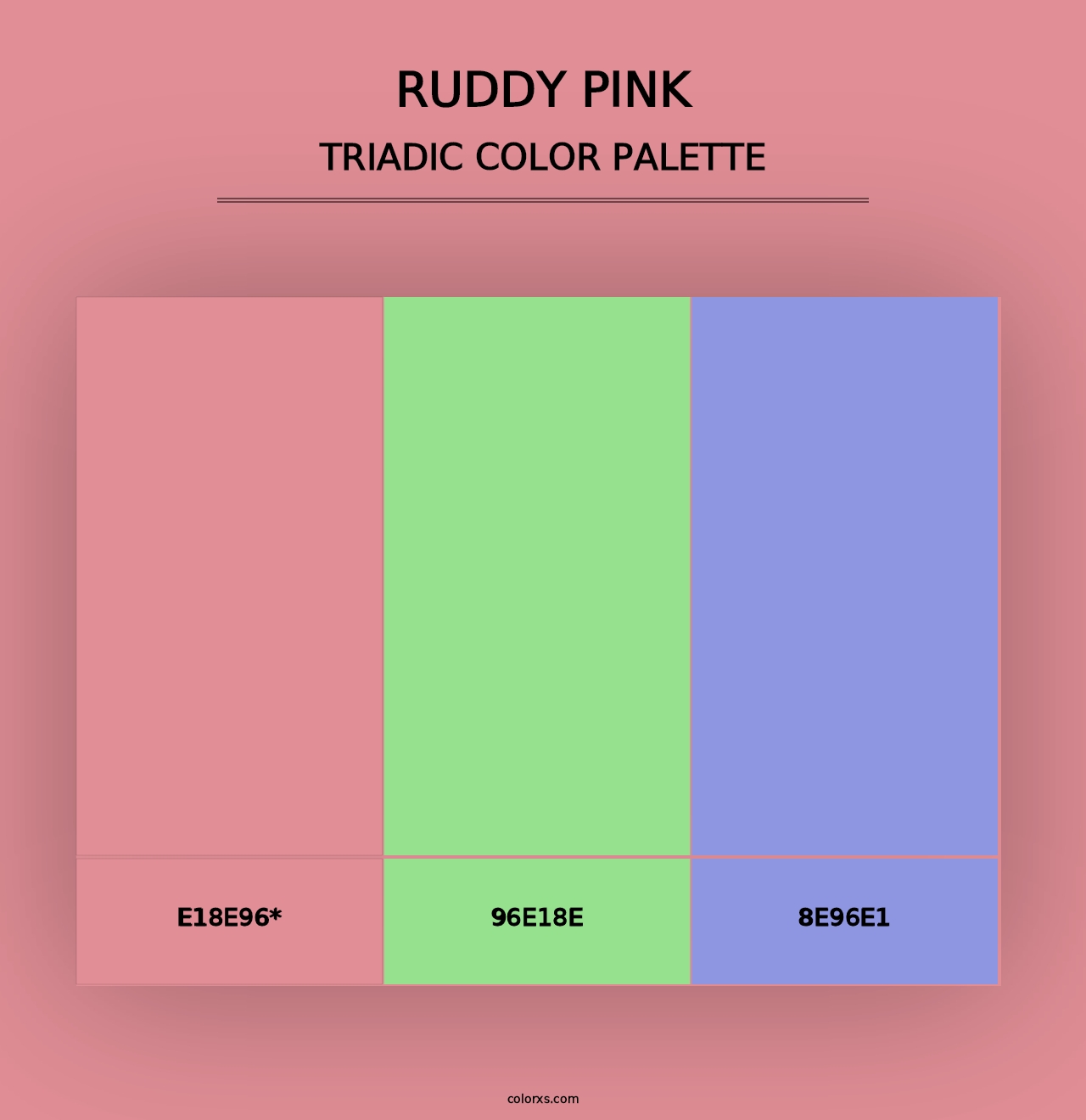 Ruddy Pink - Triadic Color Palette