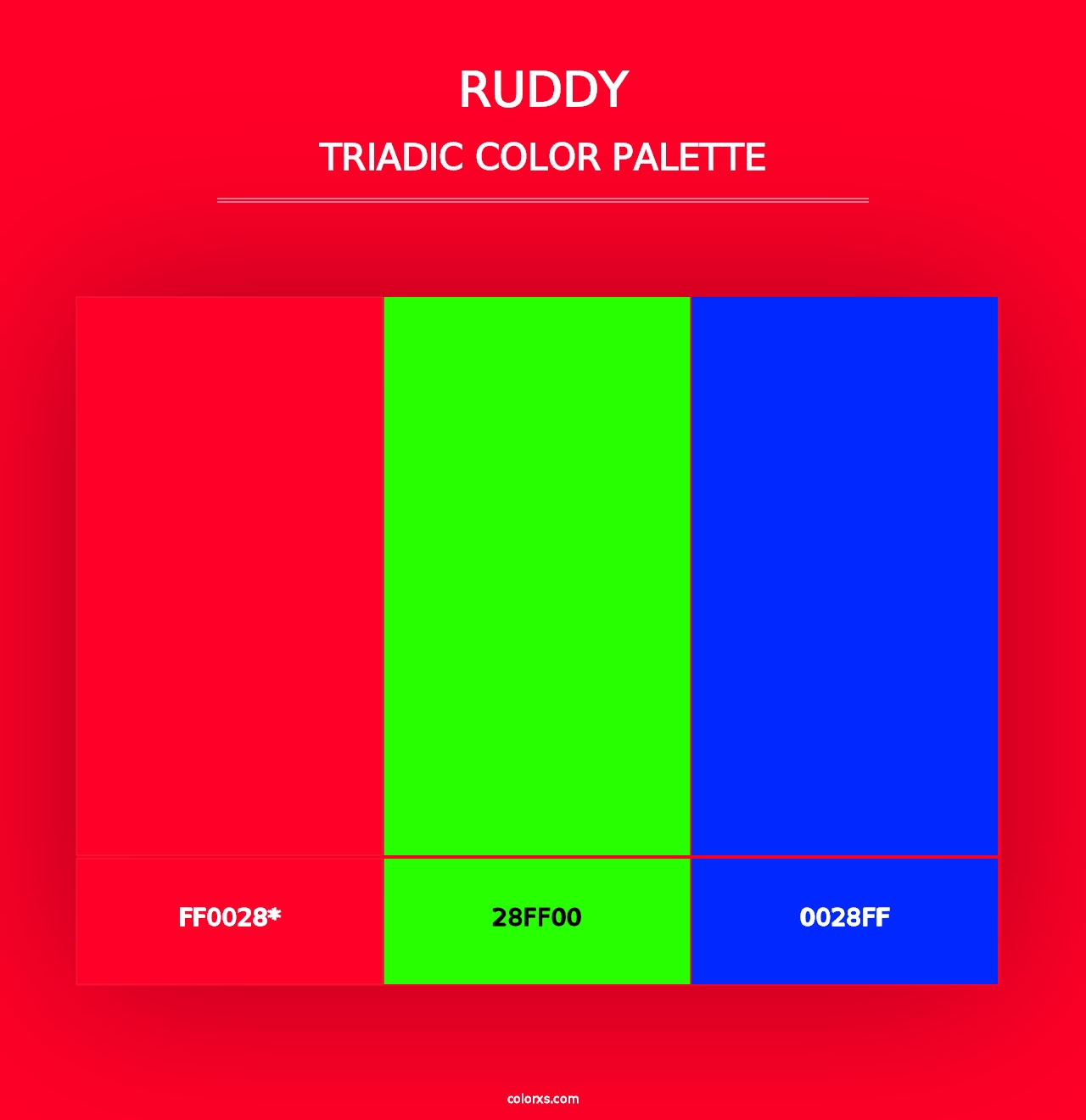 Ruddy - Triadic Color Palette