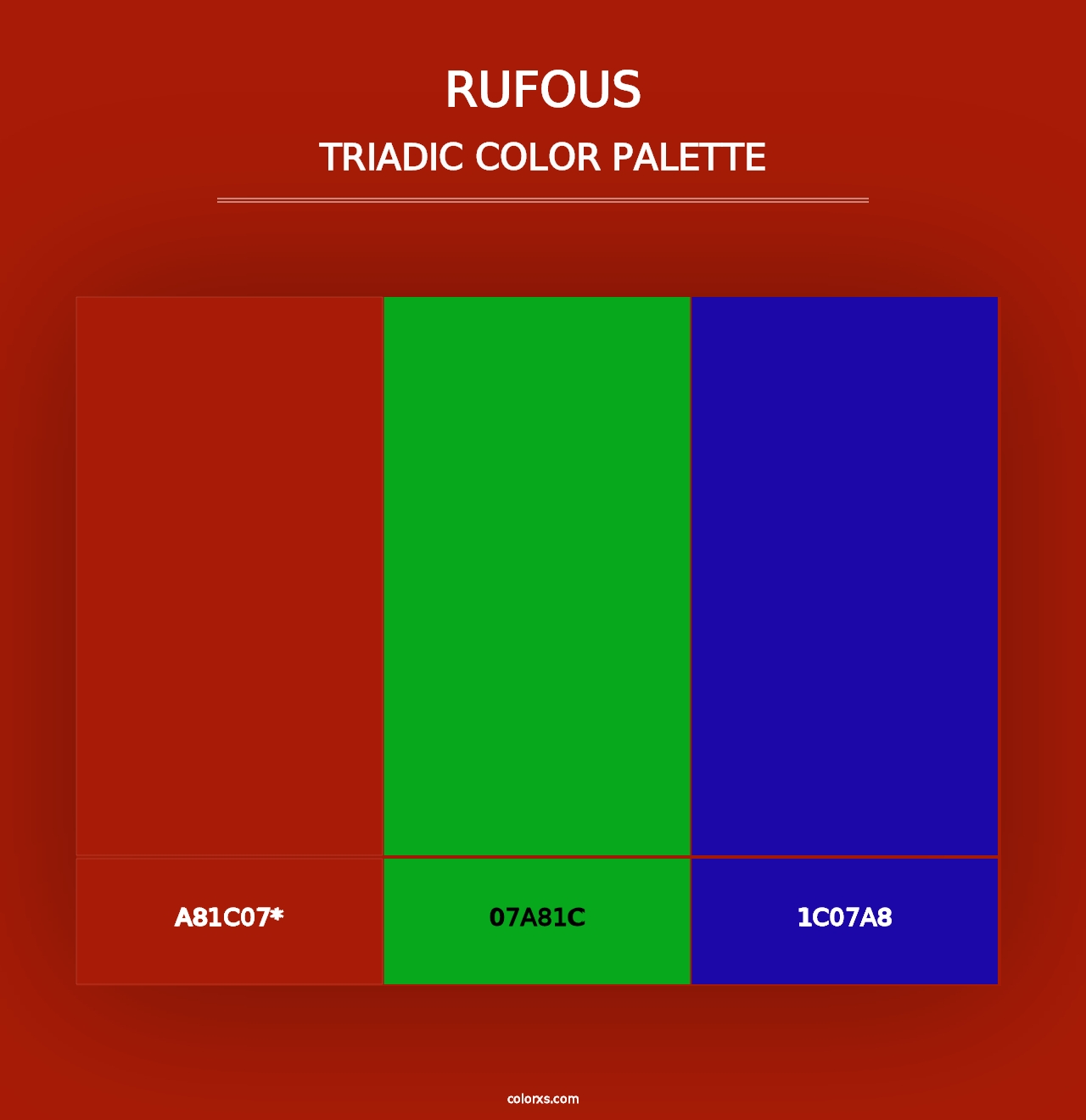 Rufous - Triadic Color Palette