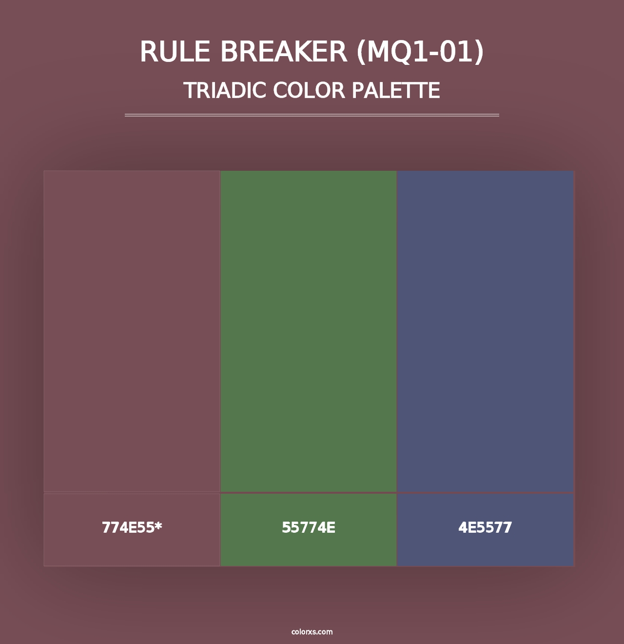 Rule Breaker (MQ1-01) - Triadic Color Palette