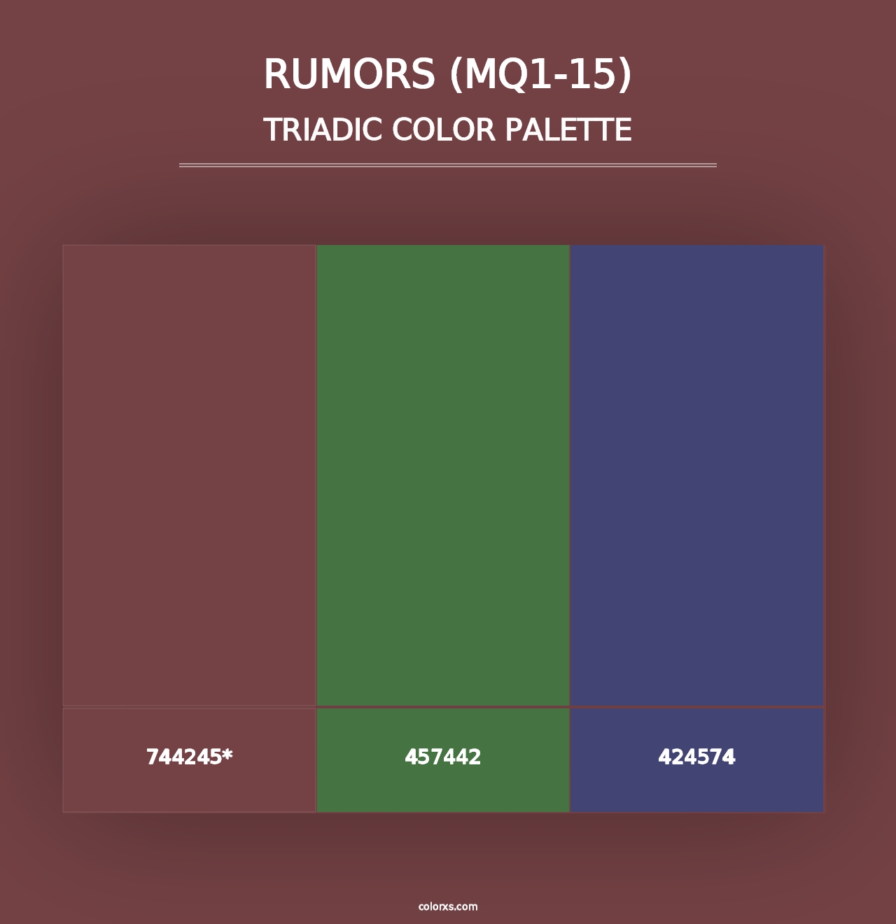 Rumors (MQ1-15) - Triadic Color Palette