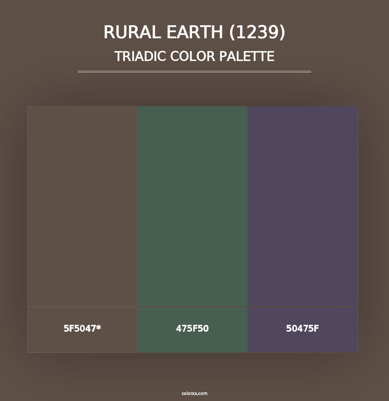 Rural Earth (1239) - Triadic Color Palette