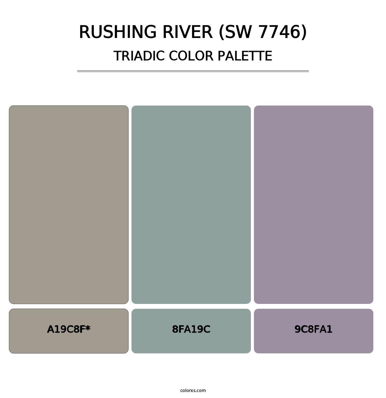 Rushing River (SW 7746) - Triadic Color Palette