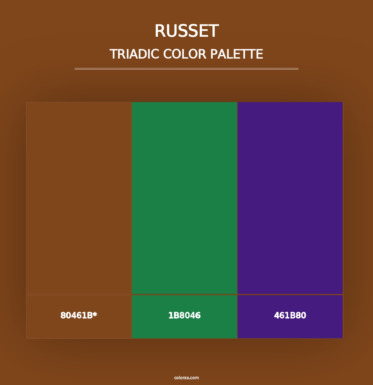 Russet - Triadic Color Palette