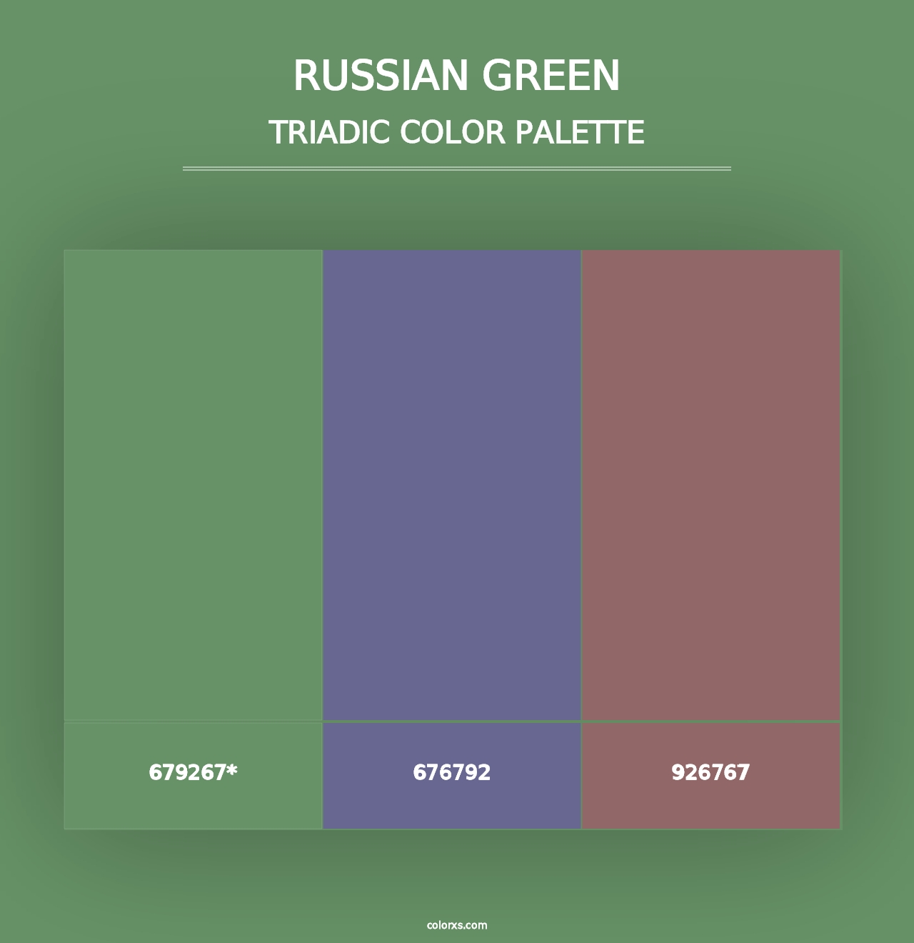 Russian Green - Triadic Color Palette