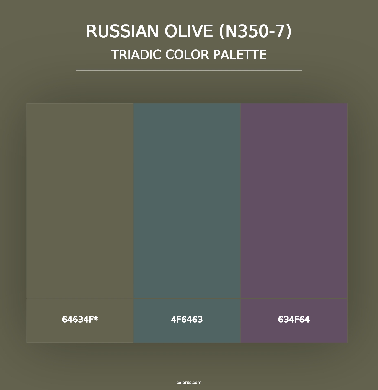 Russian Olive (N350-7) - Triadic Color Palette