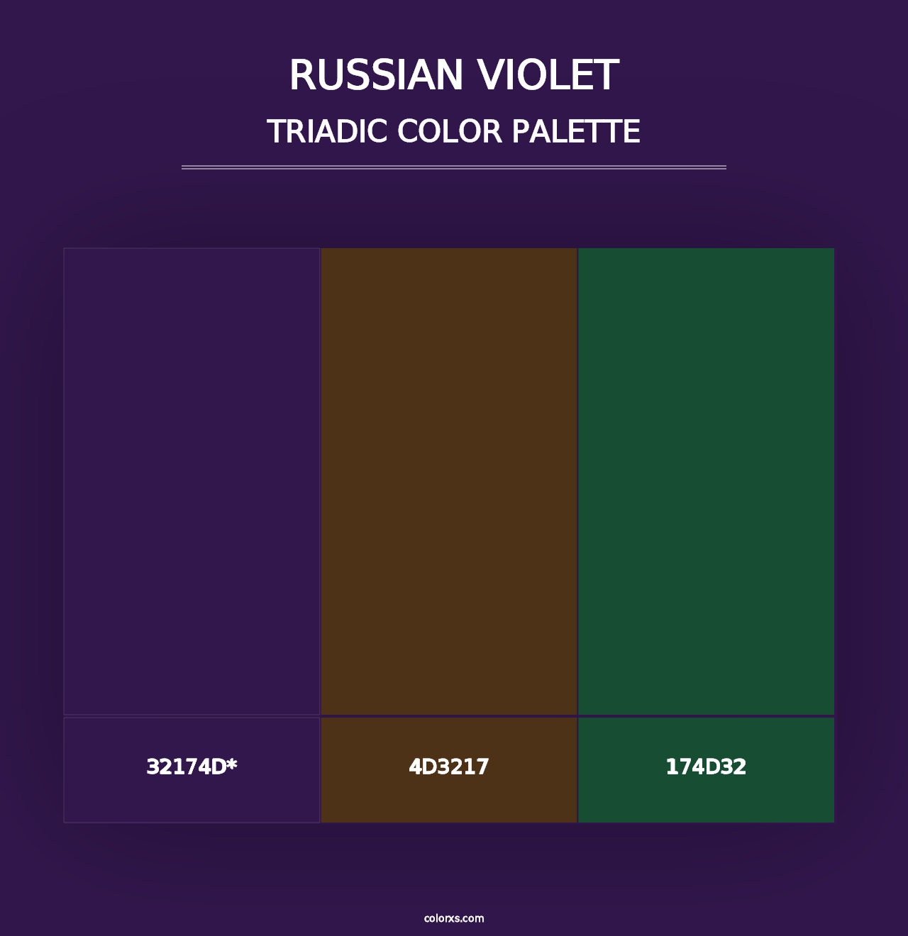 Russian Violet - Triadic Color Palette